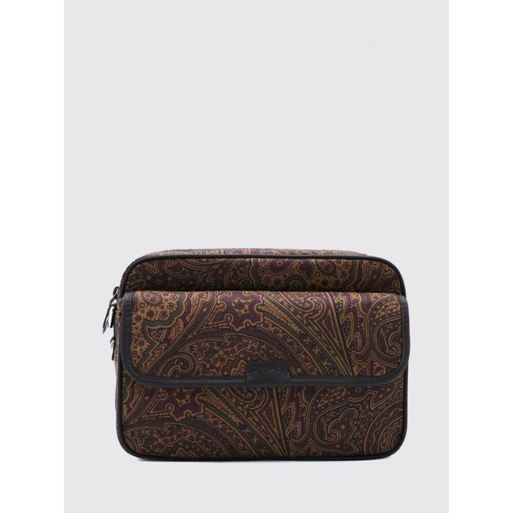 Etro Men Etro Arnica Paisley Print Nylon Crossbody Bag With Pegaso Logo